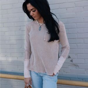 Women's Cream Long Sleeve Top